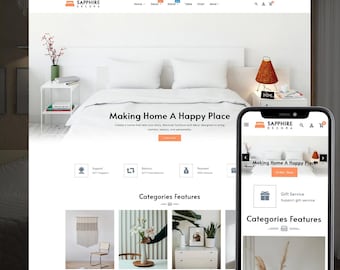 Home Decor Shopify Theme, Furniture Store Theme, Interior Design Website Template, Modern Home Decor Shopify Template