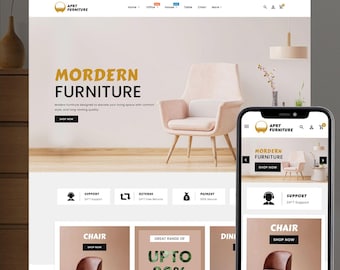 Furniture Shopify Theme, Home Decor Store Template, Modern Furniture eCommerce Website, Interior Design Shopify Theme