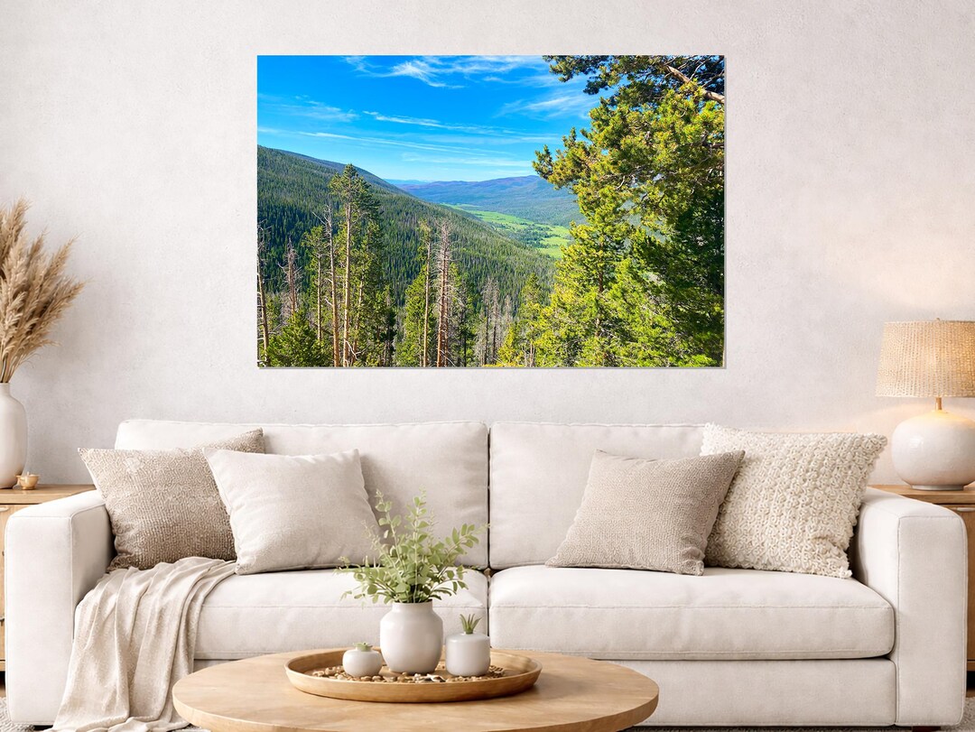 Rocky Mountains Canvas Wall Art, Landscape Photography Print, Mountain ...