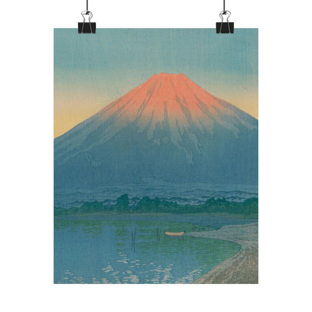 Mt Fuji Poster 8x10, Japanese Landscape Wall Art, Ukiyo-e Style Print ...