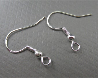 4x 925er Sterling Silver Ear Hooks - B46