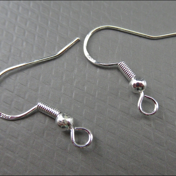 20x, 50x ou 100x Crochets à oreilles en argent 925 - B46