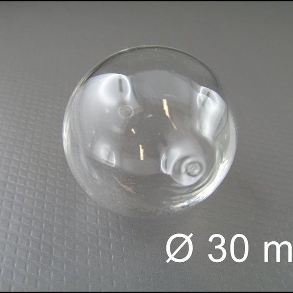 10 x 30 mm Ø boules de verre / perles de verre creux soufflé