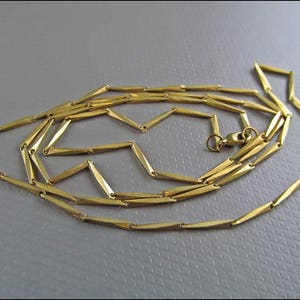Belle chaine de bijoux en bronze 80 cm HK01 image 2