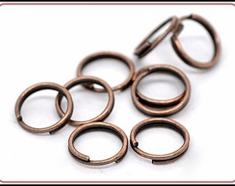 50x, 100x or 200x Copper-colored split rings Ø 8 mm - R606S