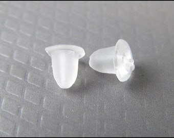 20 or 50 x Plastic Earring Earnuts Post Backs OSTO1