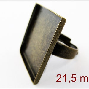 10 x Ring Base Bronze Adjustable with Blank - RZ31