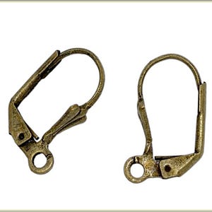 10x, 20x oder 40x Ohrring Brisuren bronze antik mit Muschel - B03