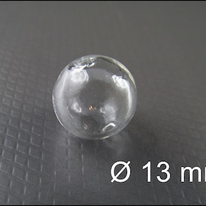 10 x 13 mm billes creuses en verre soufflé image 1