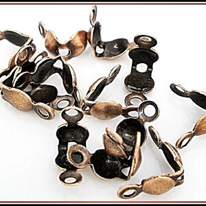 50 x Copper Tone Calotte Crimps Beads Tips QK05 image 2