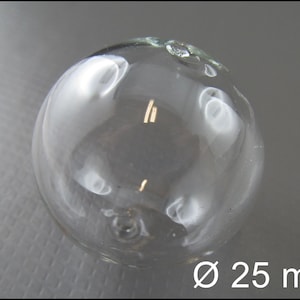 10 x 25mm Ø hollow blown glass beads