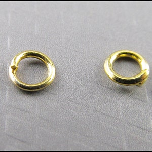 Open Gold Plated Jump Rings Ø 3 mm R501 image 2
