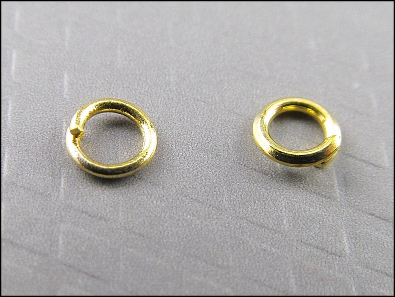 Open Gold Plated Jump Rings Ø 3 mm R501 image 2