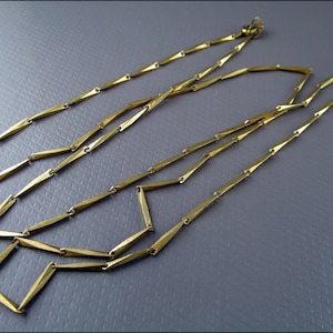 Belle chaine de bijoux en bronze 80 cm HK01 image 1