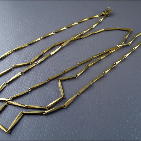 Belle chaine de bijoux en bronze 80 cm - HK01