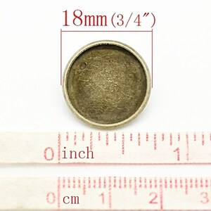 10 x Supports Clips Bronze Ronde pour 16 mm CL-02 image 2