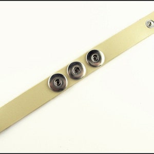 Bracelet en Cuir Beige pour trois Tjunks CH-7 image 3