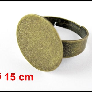 10 x Support Bague Bronze 15 mm RZ26 image 1