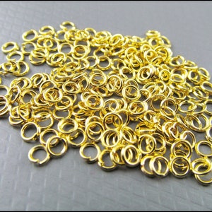 Open Gold Plated Jump Rings Ø 3 mm R501 image 5