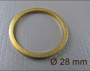 10 x Goldene Kreis Anhänger, Messing, A26