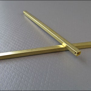 10 x Pendant Connector, square, brass A27 image 2