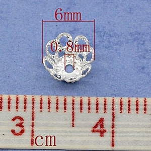 50 ou 100 x petites petites casquettes de perles filigranes et souples P28 image 9
