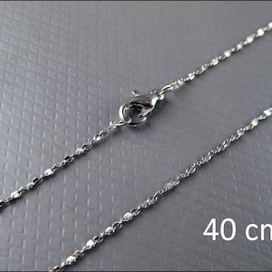 Short dark silver chain - Anchor chain, 40 cm - HK07