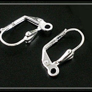 12x, 20x or 50x Silver Plated Earring Backs Clips -  B05