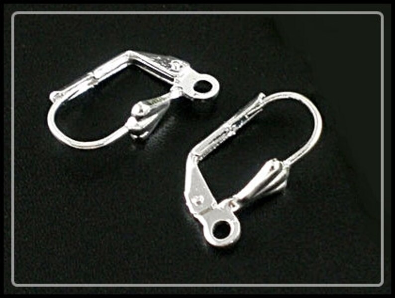 12x, 20x or 50x Silver Plated Earring Backs Clips B05 image 1