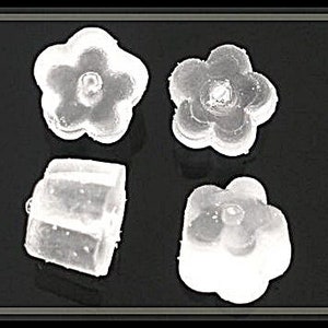 20 or 50 x Plastic Back Earring Stoppers for Studs- OSTO9