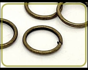 50x, 100x or 200x Open Jump Rings bronze 9 mm - R107