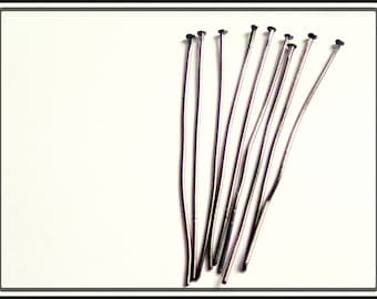 40 or 100 x Eye Pins 50mm/ 5cm black metallic - S39