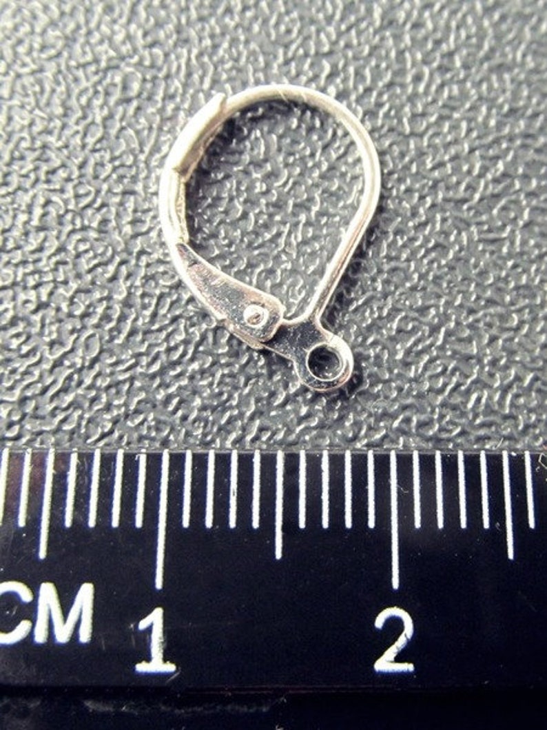 20 or 50 x Silver Earring Lever Back Hoop B10 image 4