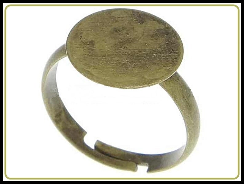 10 x Support Bague Bronze Variable RZ-23 image 1