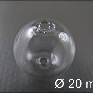 10 x 20 mm billes creuses en verre soufflé image 1