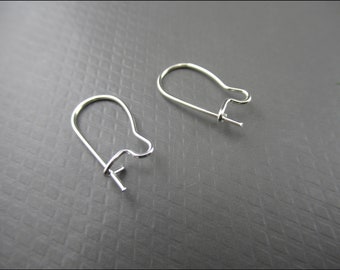 20x or 50x Small Silver Plated Kidney Ear Hook - B35