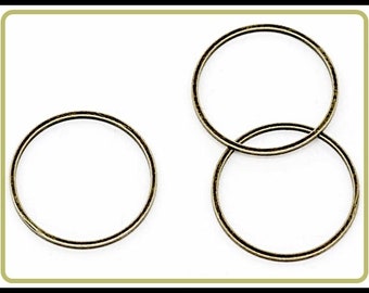 10 x Bronze Binderinge 20 mm geschlossen b-R-118G