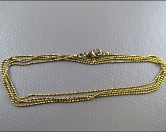 Super fine gold colored jewelry chain 80 cm - HK05