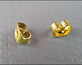 20 or 50 x Gold Plated StudS Wing Stopper - OSTO-06