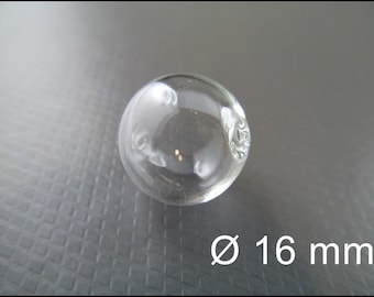 10 x 16 mm billes creuses en verre soufflé