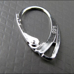 10 x 925 sterling silver earrings elegant with double bridge ear hooks lockable B45 image 6