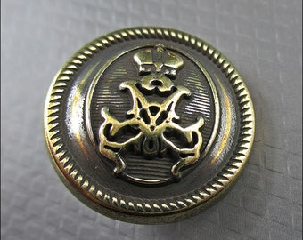 Goud gepolijste koperen knopen 12 mm of 16 mm met fantasie-embleem met oogje