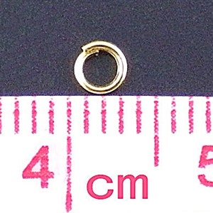 Open Gold Plated Jump Rings Ø 3 mm R501 image 6