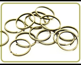 100 x Split Rings bronze 12mm b-R110s