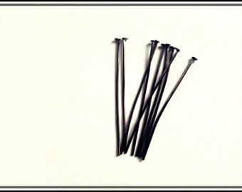 40 or 100 x Eye Pins 40mm/ 4cm black metallic - S38