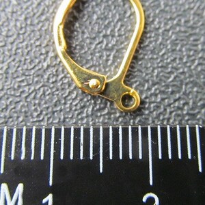 20x, 50x, 100x or 200x Golden Earring Lever Back Hoop B19 image 2