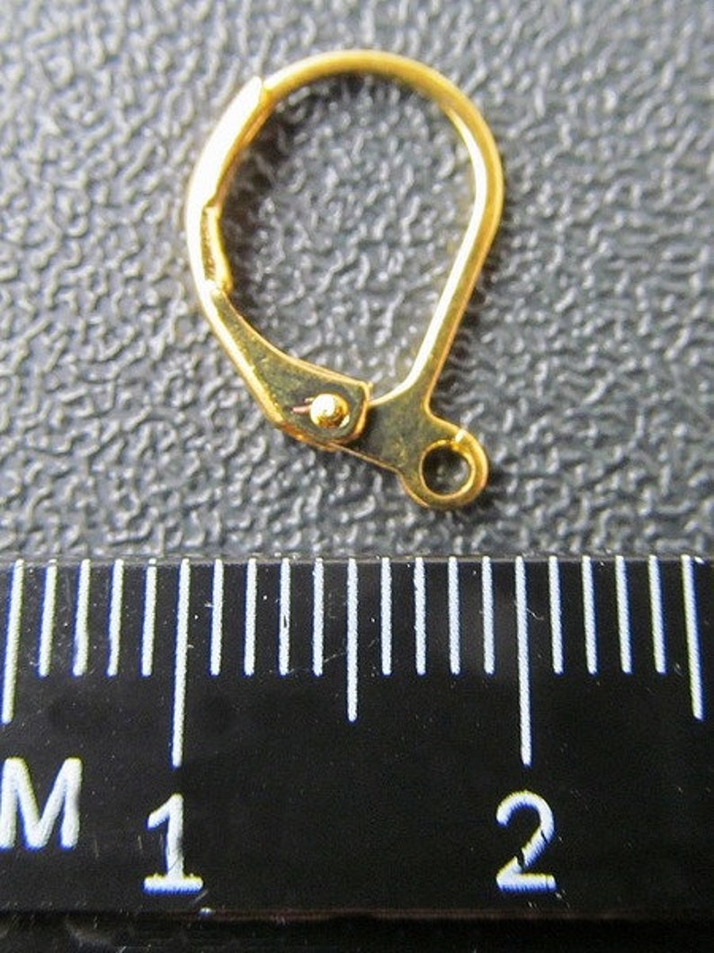 20x, 50x, 100x or 200x Golden Earring Lever Back Hoop B19 image 2