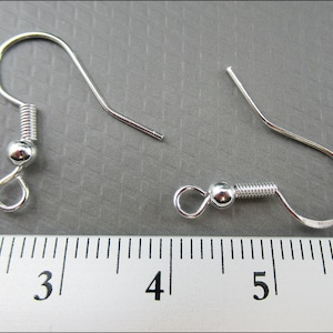 20x, 50x or 100x 925er Sterling Silver Ear Hooks B46 image 6