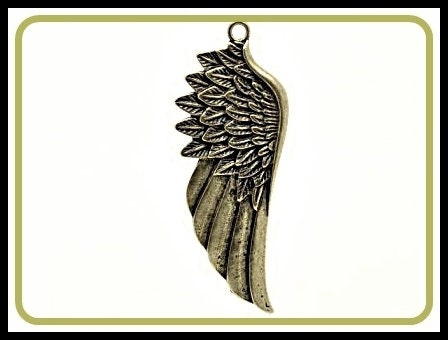 20x Flügel-Anhänger Aus Bronze – 5x17 Mm, Mit 1 Mm Loch, Für Schmuckbasteln