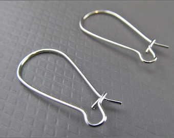 20x or 50 x Silver Plated Kidney Ear Hooks - B32